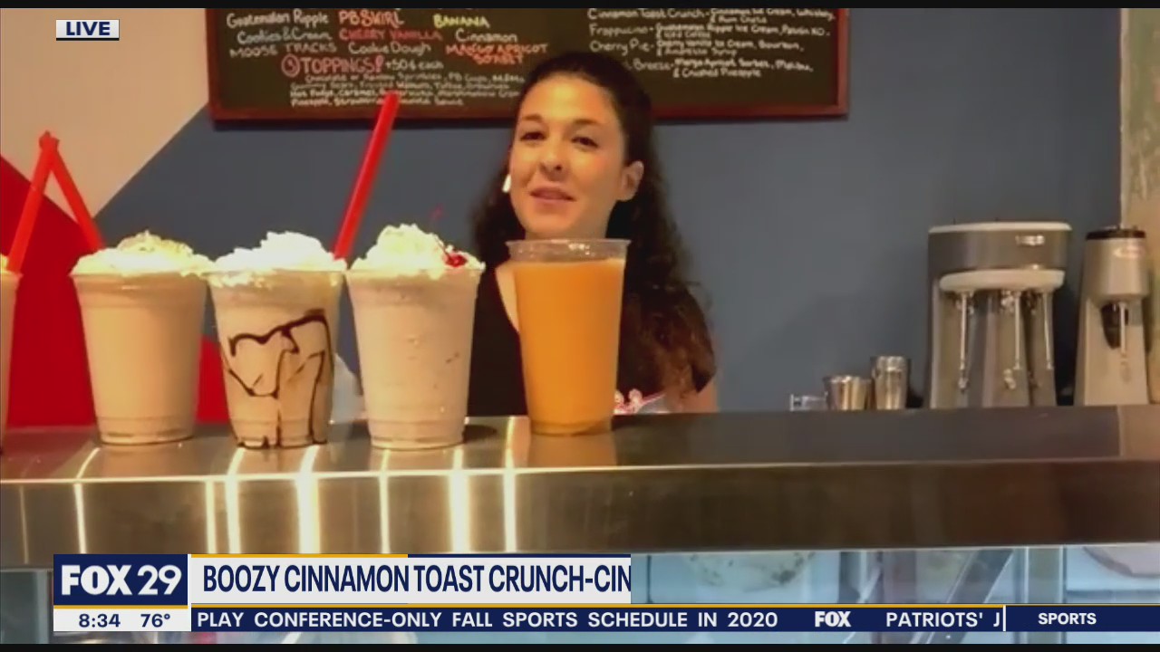 Boozy Milkshakes being offered the Thirsty Dice Scoop Shop