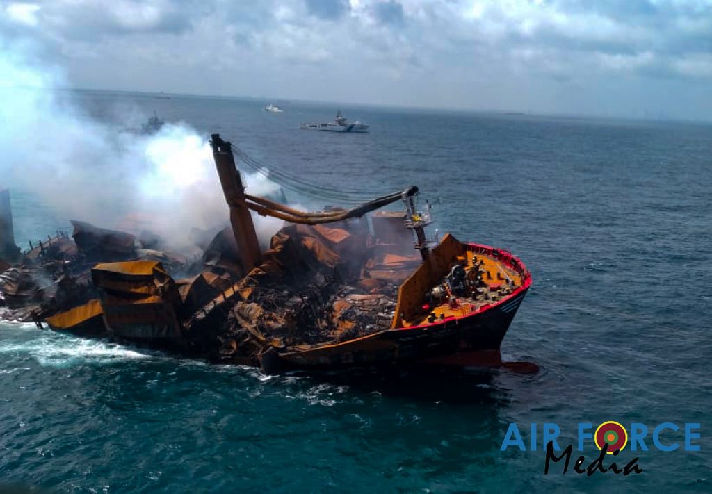 Fire-stricken container ship sinks off Sri Lanka coast