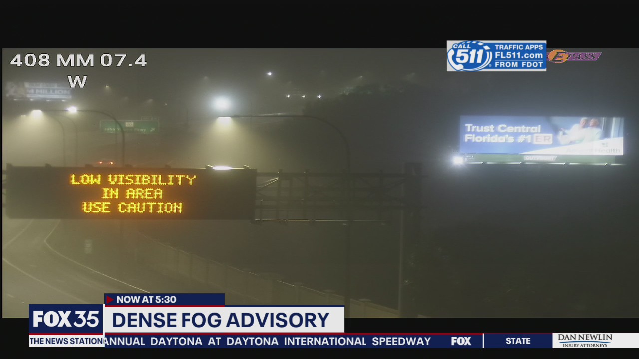 Dense Fog Advisory in effect for much of Central Florida