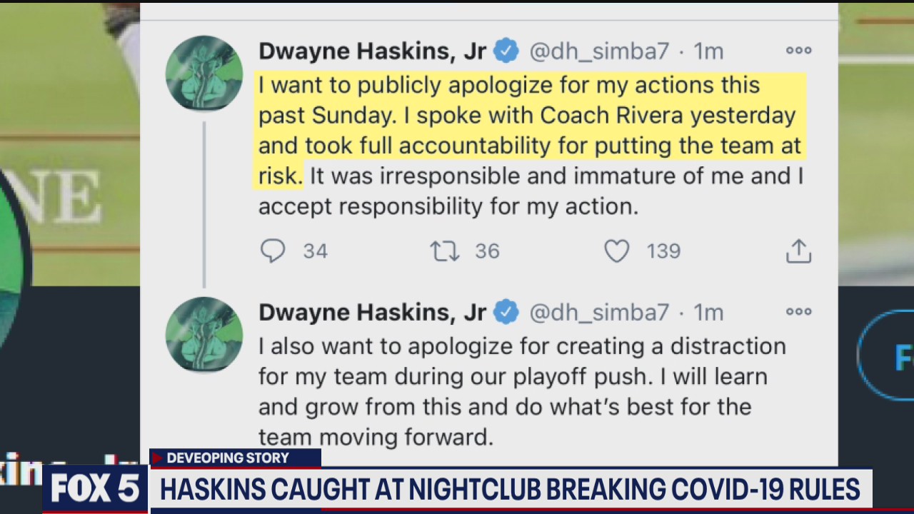 Haskins caught at nightclub breaking COVID-19 rules