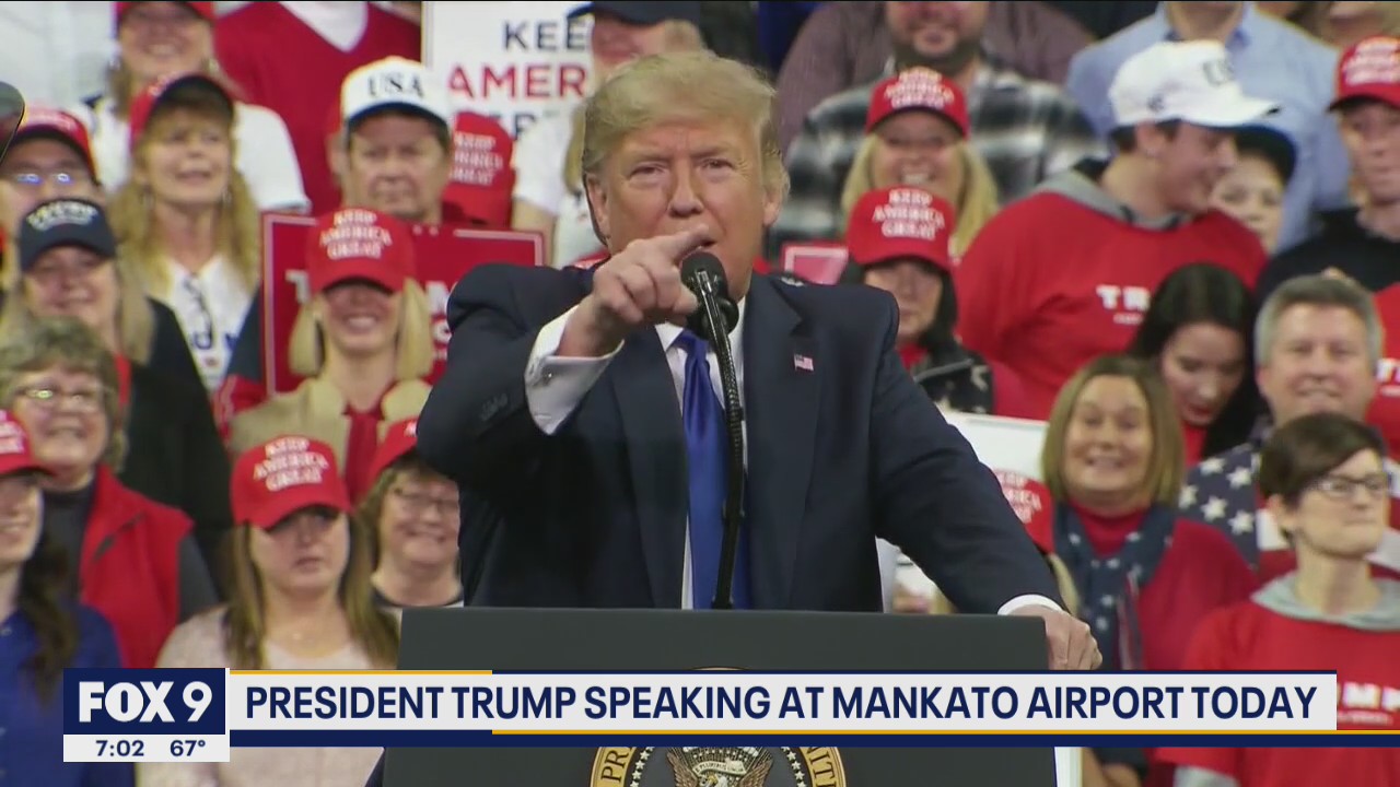 President Trump to hold campaign event at Mankato, Minnesota airport Monday