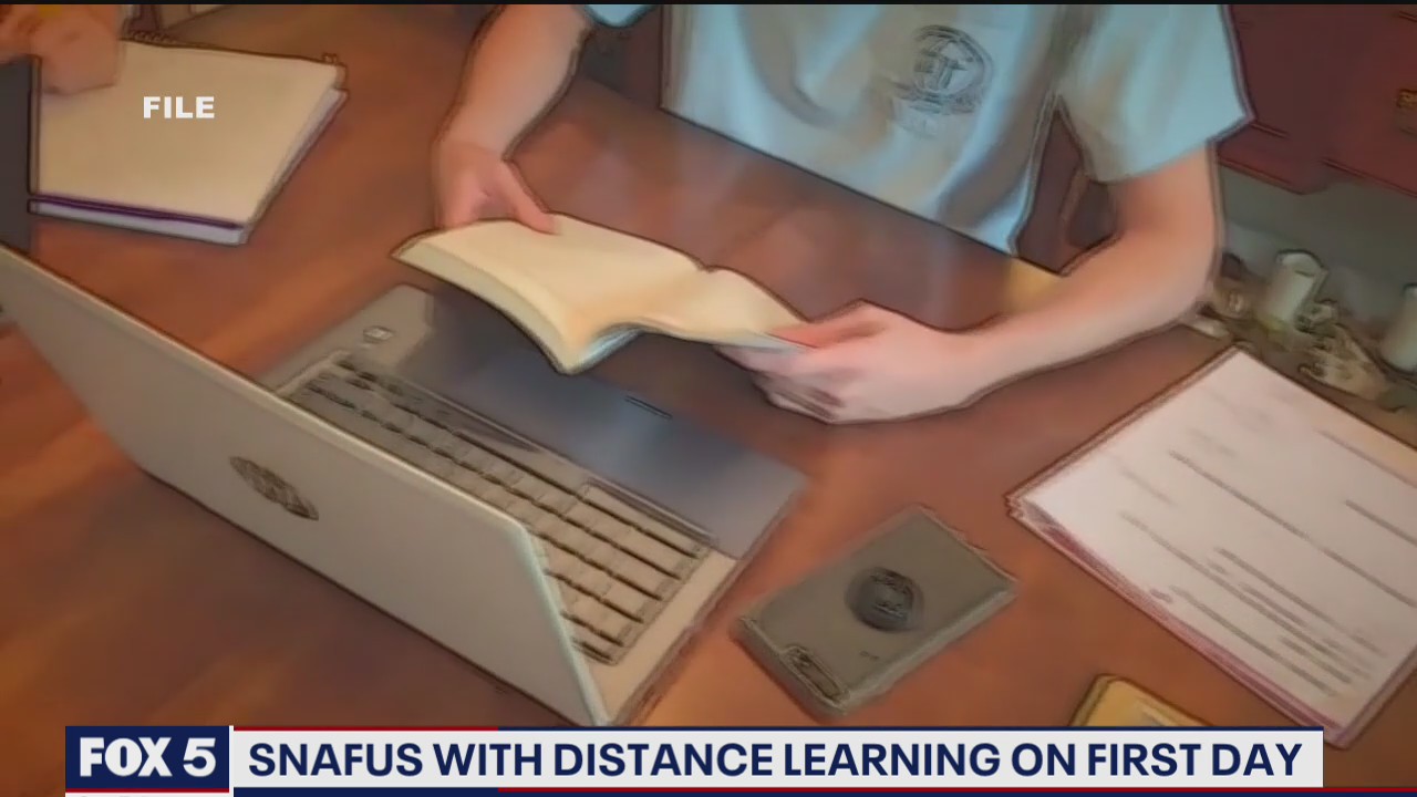 Snafus with distance learning on first day
