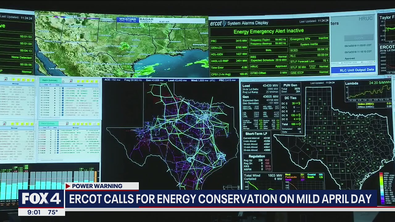 ERCOT calls for energy conservation on mid April day