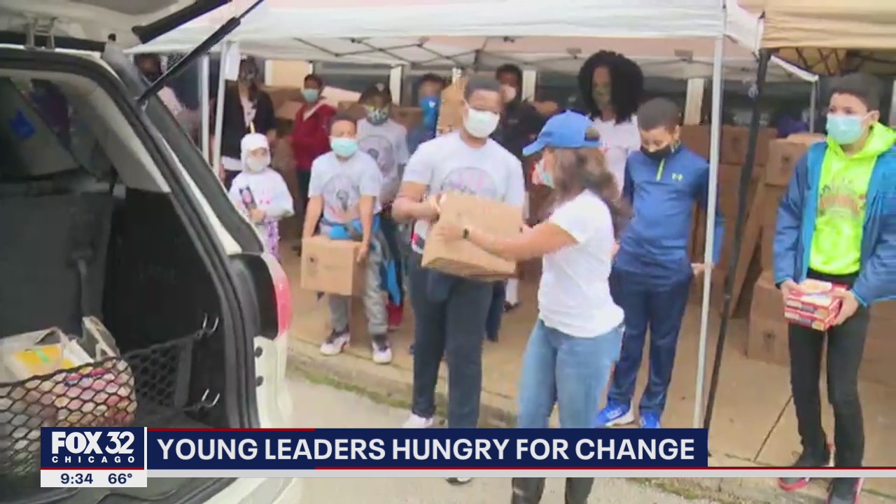 7th and 8th graders host pop-up food pantry on South Side