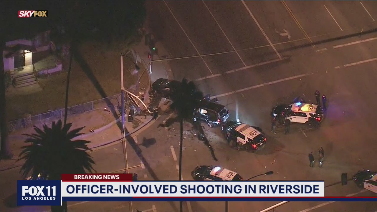 Reported police shooting after pursuit in Riverside