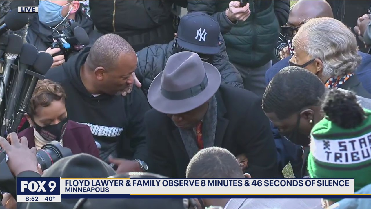 Rev. Al Sharpton and Floyd family kneel for 8 minutes and 46 seconds to honor George Floyd