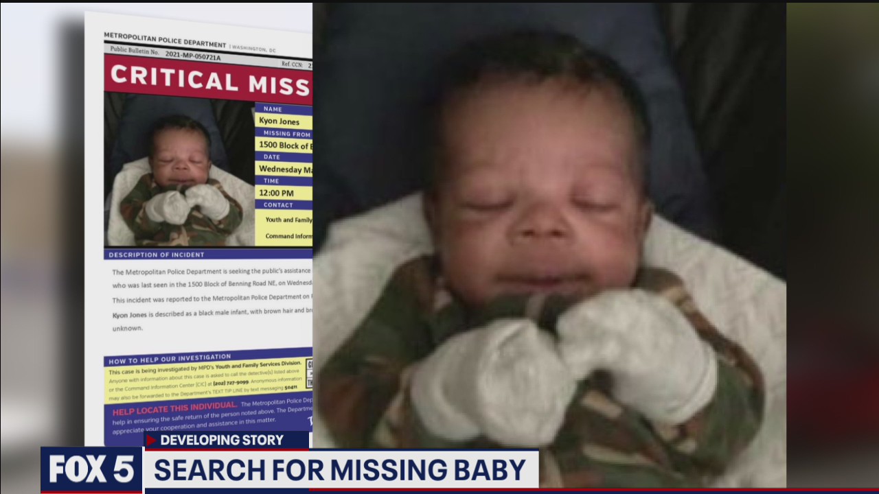 DC police continue search for missing 2-month-old last seen Wednesday