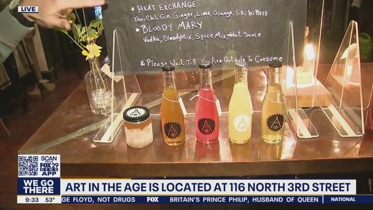 Art in the Age offering bottled cocktails