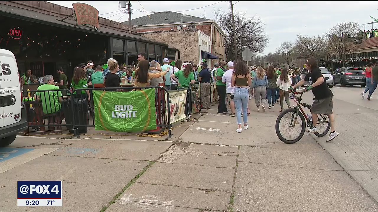 Officers out making sure St. Patrick's Day celebrations in Dallas don't get out of hand