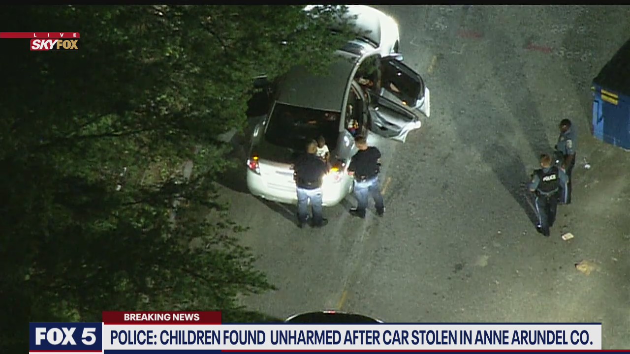 Police: Children found unharmed after car stolen in Anne Arundel County
