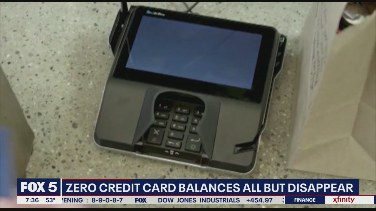 Zero credit card balances all but disappear