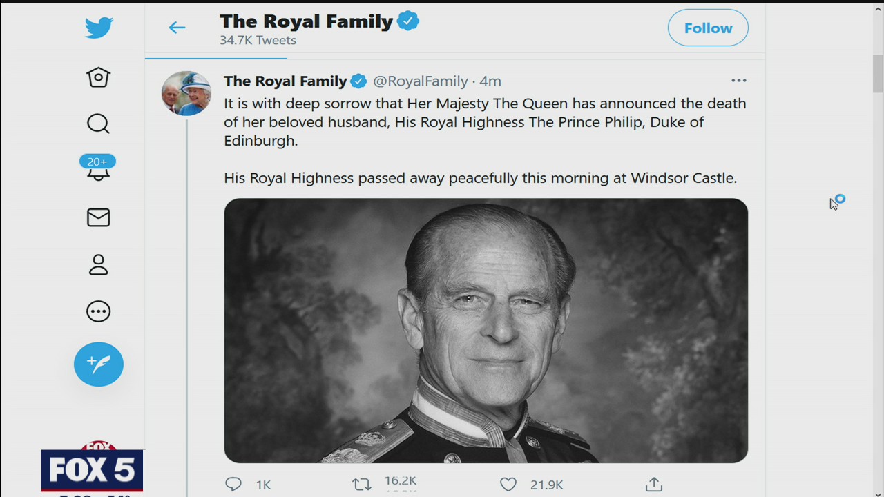 Prince Philip of England dies at 99