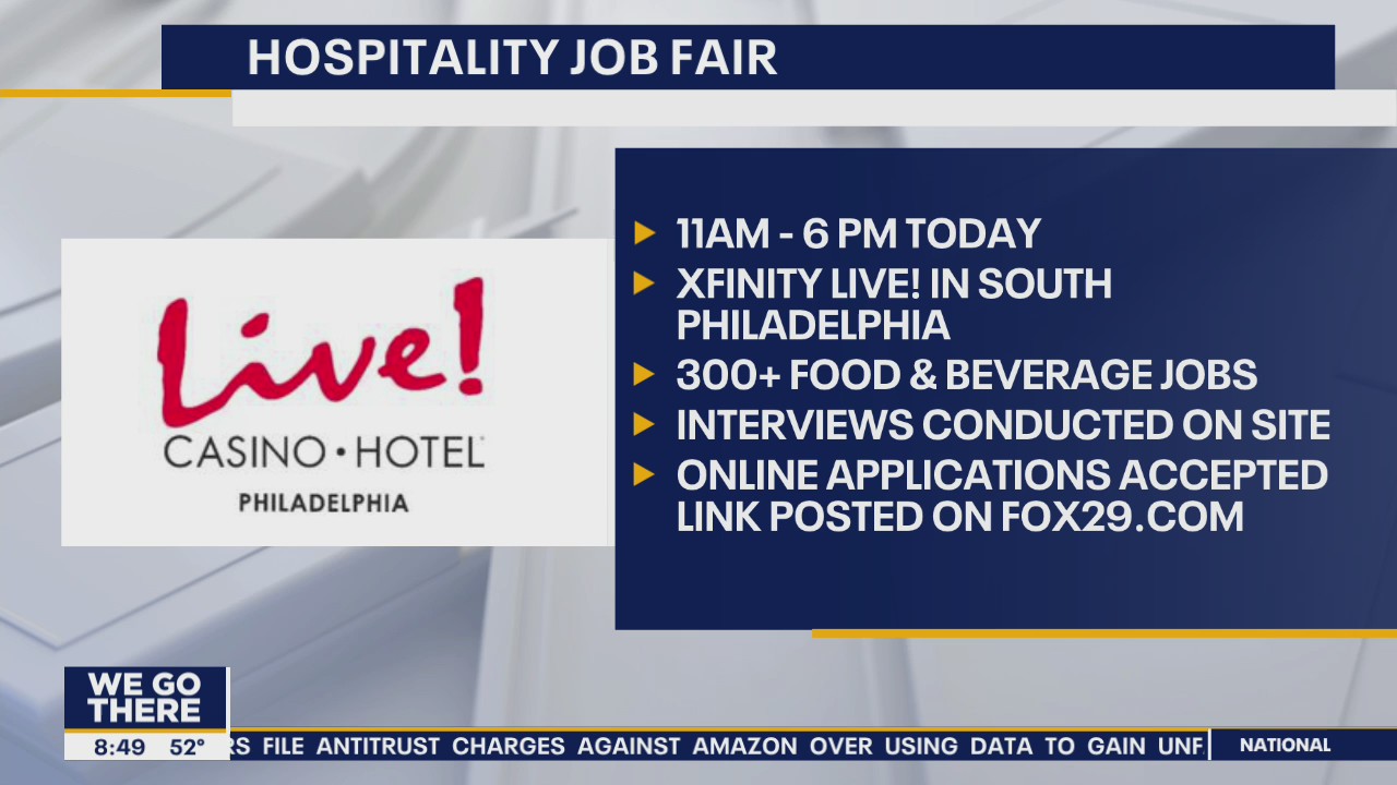 Live! Casino and Hotel is hosting a job fair Tuesday