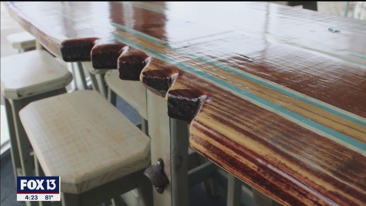 Made in Tampa Bay: Surfboard tables from Coastal Flow Furniture
