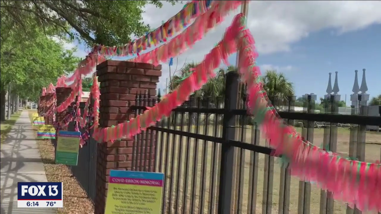Ribbon memorial for Florida COVID-19 victims