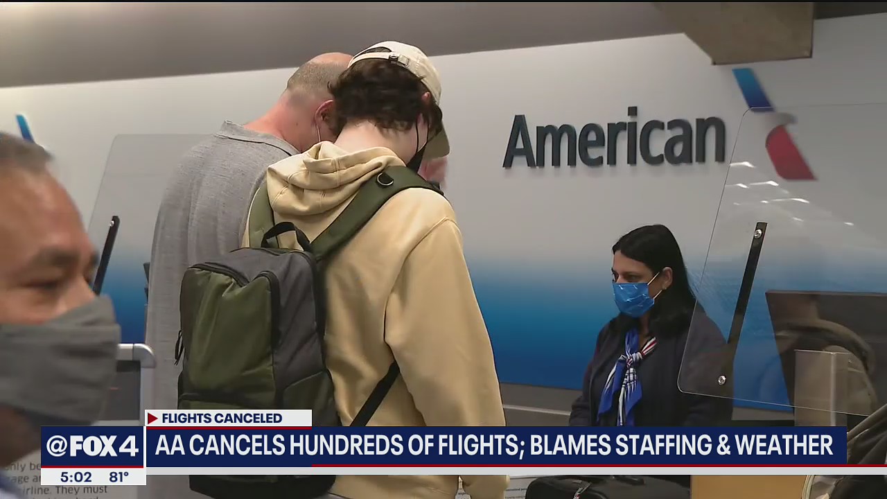American Airlines cancels hundreds of flights due to staffing shortages