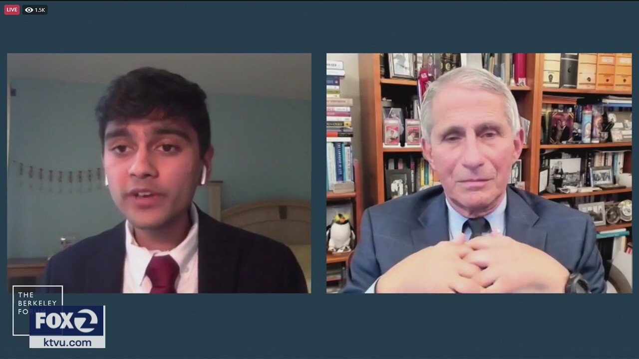 Dr. Fauci chats with UC Berkeley students