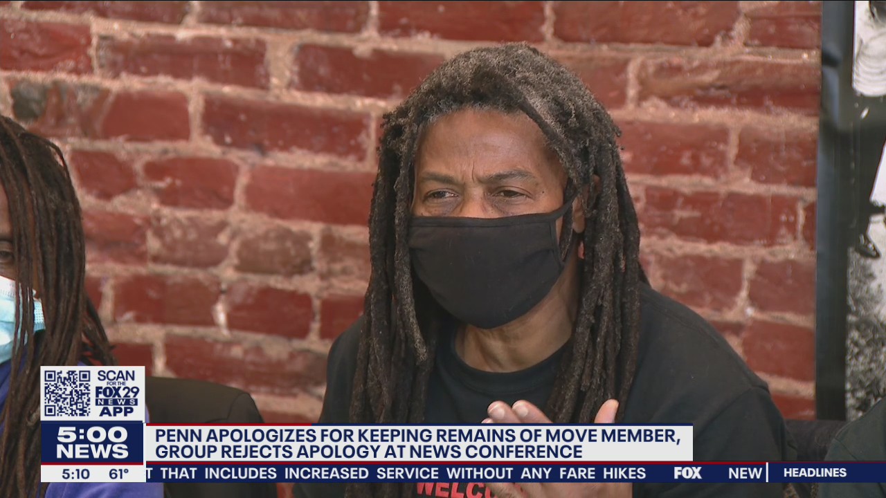 Members of MOVE reject University of Pennsylvania's apology for keeping remains of member