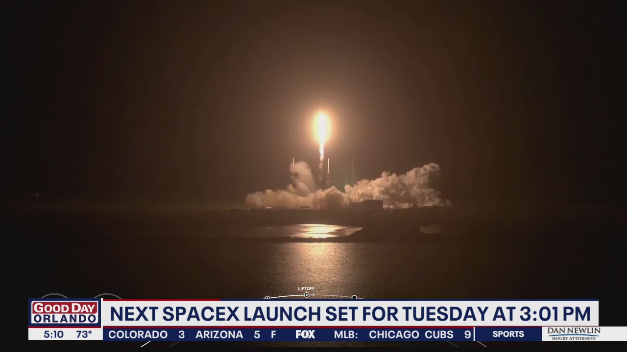 Next SpaceX launch set for Tuesday