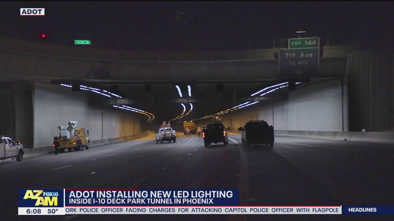 ADOT installing new LED lighting in I-10 Deck Park Tunnel