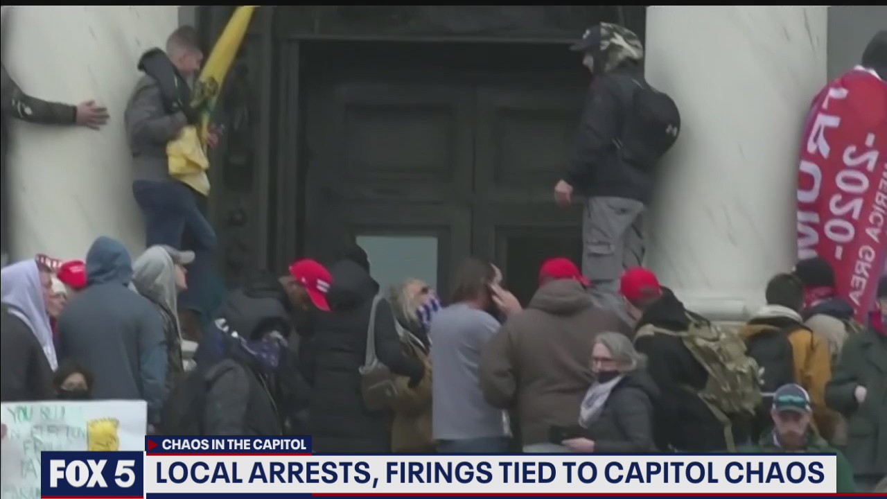 Local arrests, firing tied to Capitol chaos