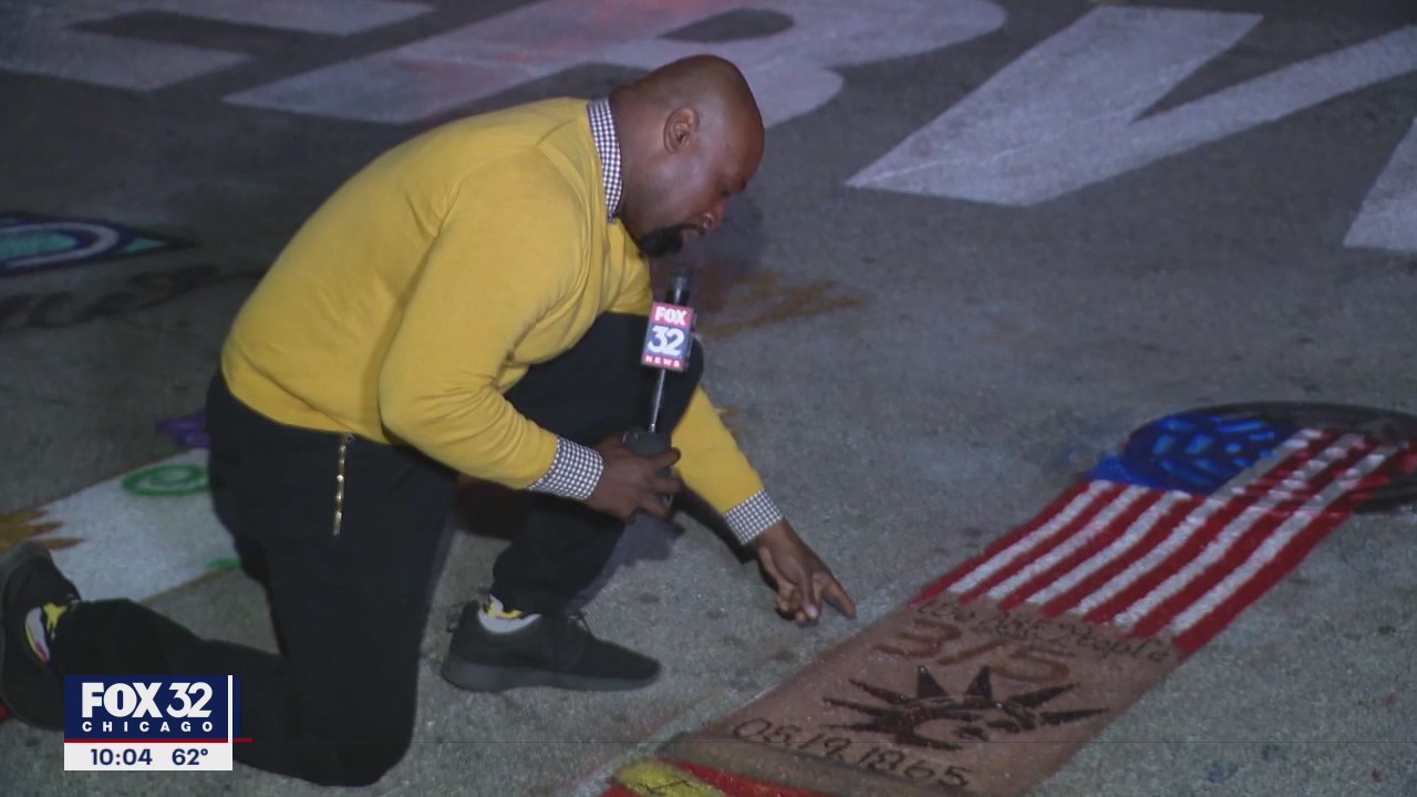 Artists create Black Lives Matter mural in Berwyn