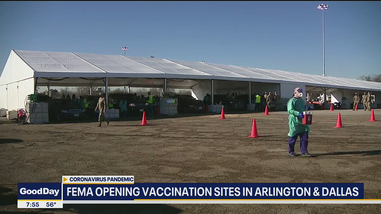 FEMA opening vaccination sites in Arlington and Dallas