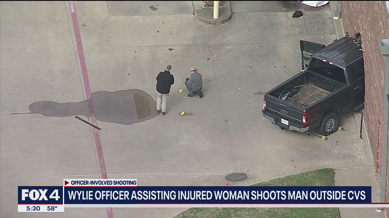 Wylie officer assisting injured woman fatally shoots man outside CVS