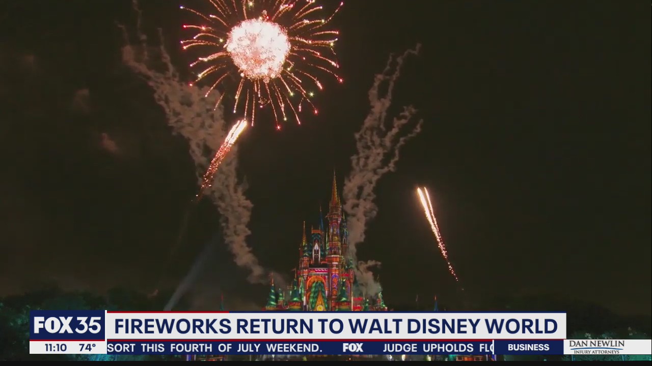 Summer fireworks return to Walt Disney World theme parks