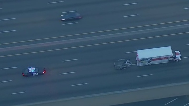 Suspect leads officers on pursuit in stolen U-Haul through LA, Orange counties