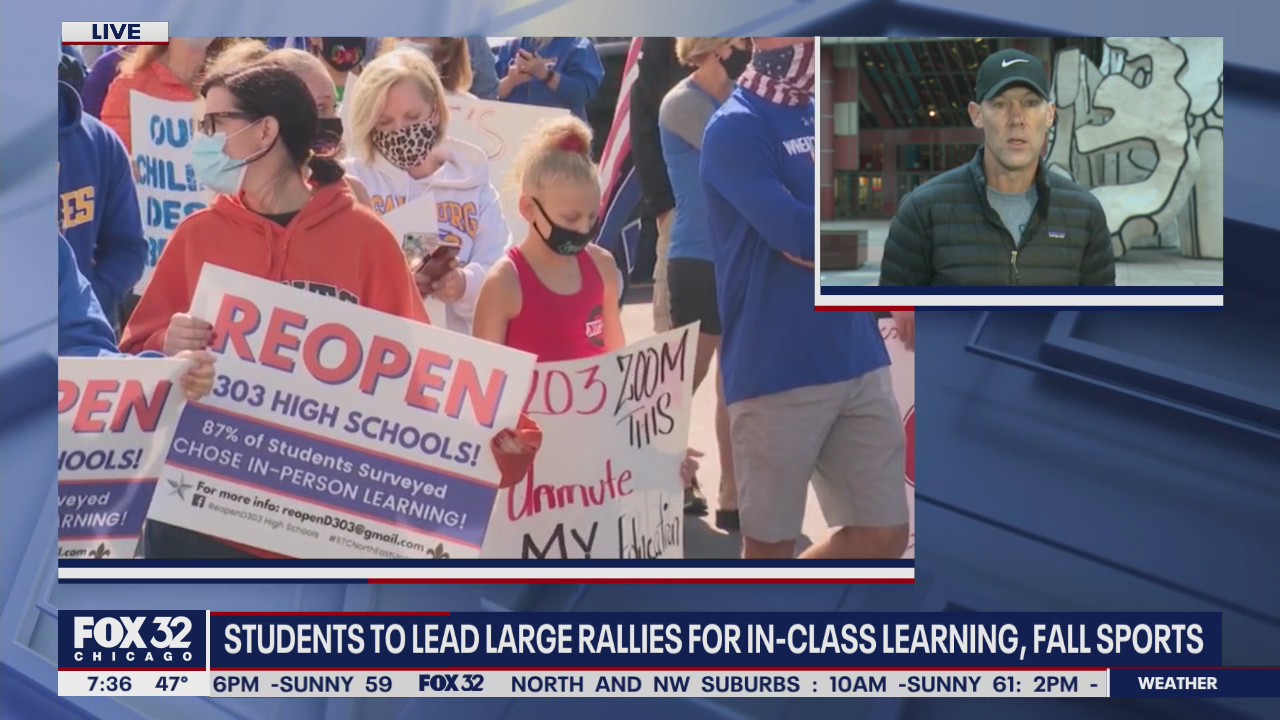 Students to lead large rallies for in-class learning, fall sports