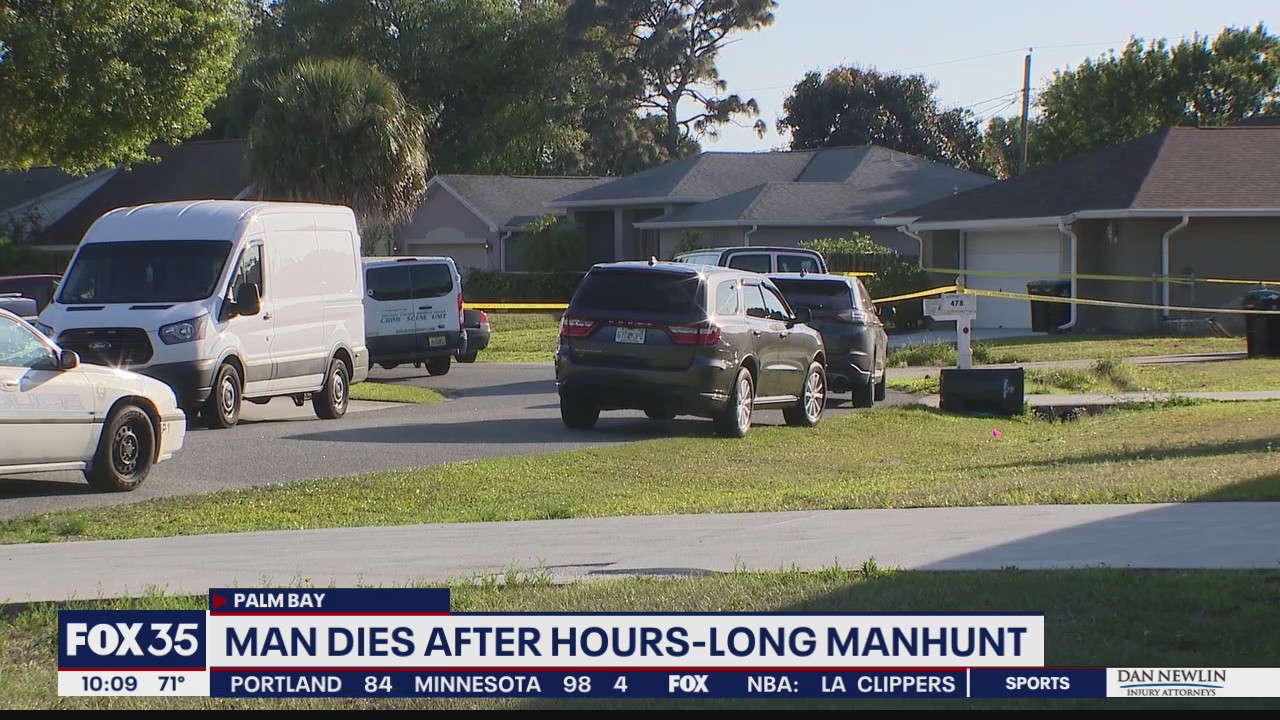 Man dies after hours-long manhunt in Palm Bay