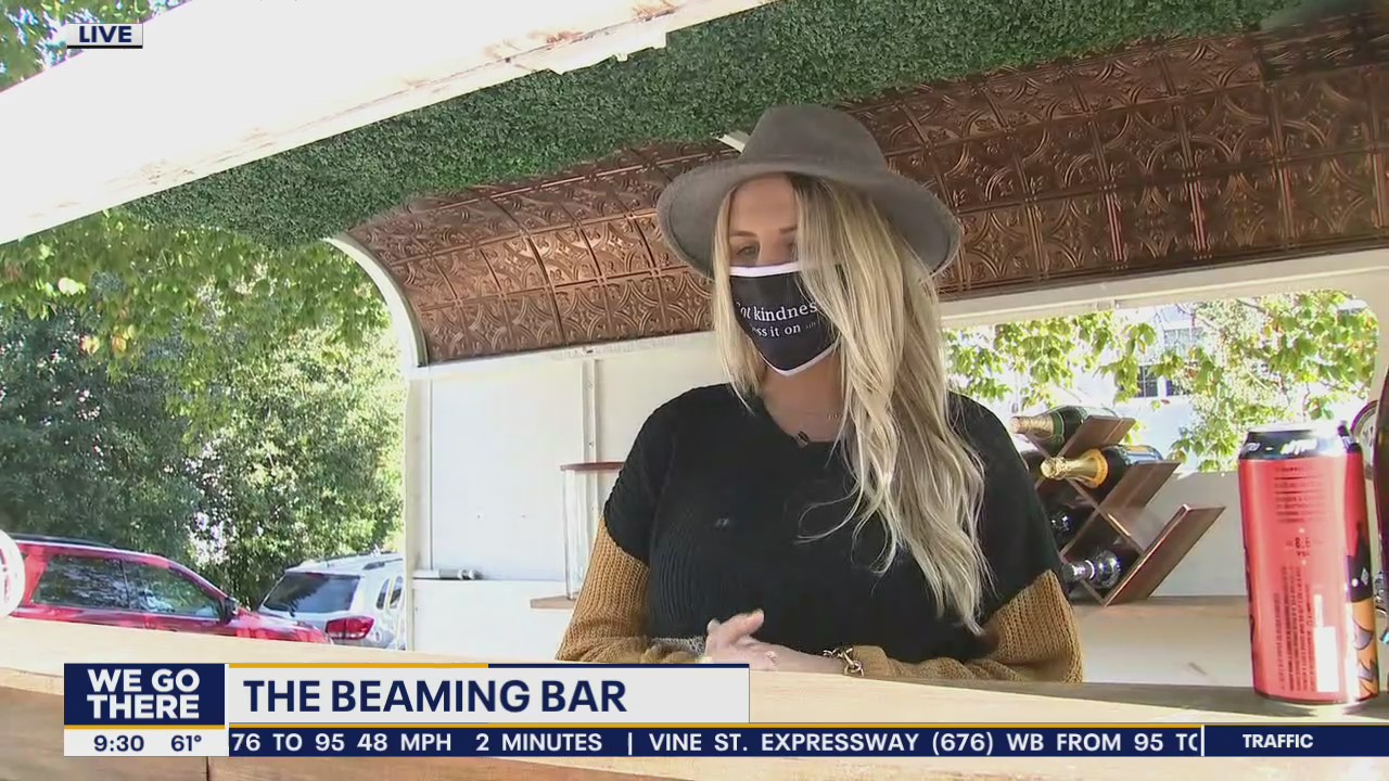 The Beaming Bar features dry hire bar and champagne wall