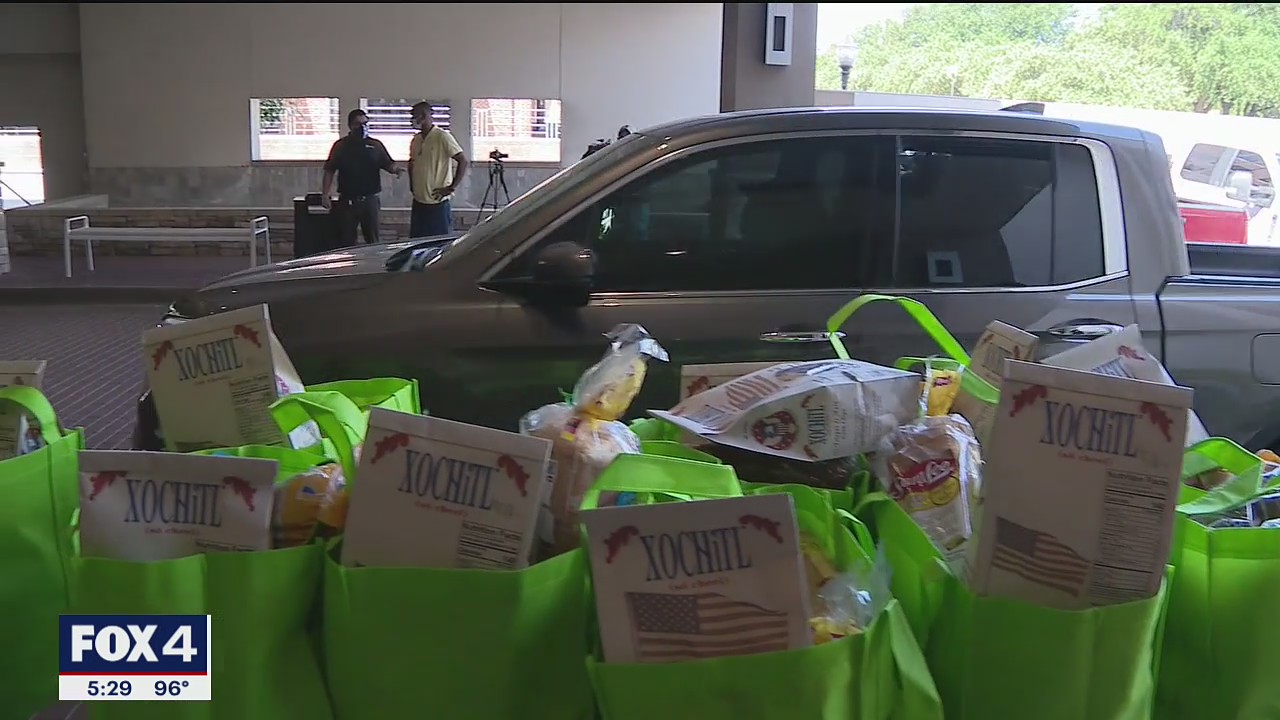 Food drive in Fort Worth provided food for hospitality workers as restaurants deal with uncertain future
