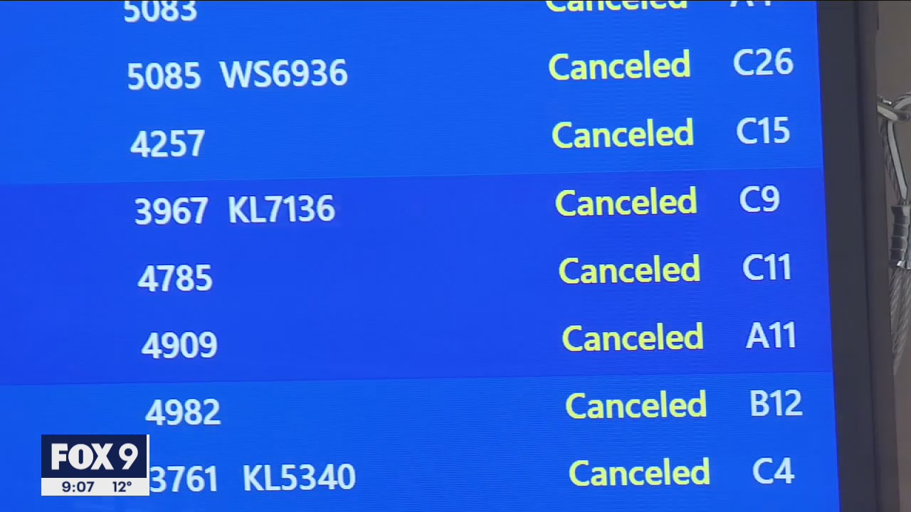 More than 300 flights cancelled at MSP Airport