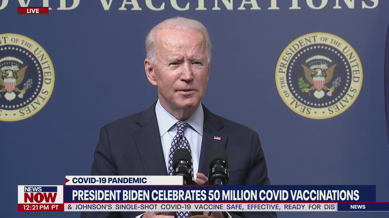 Biden celebrates 50 million COVID vaccinations