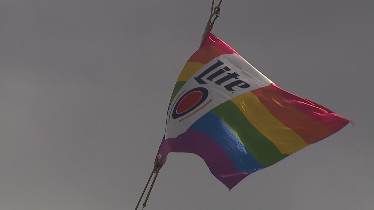 Smaller pride party held at Bradford Beach