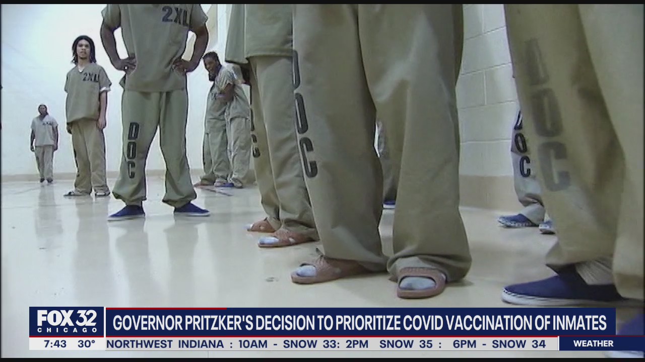 Gov. Pritzker decision to prioritize inmates for COVID vaccines