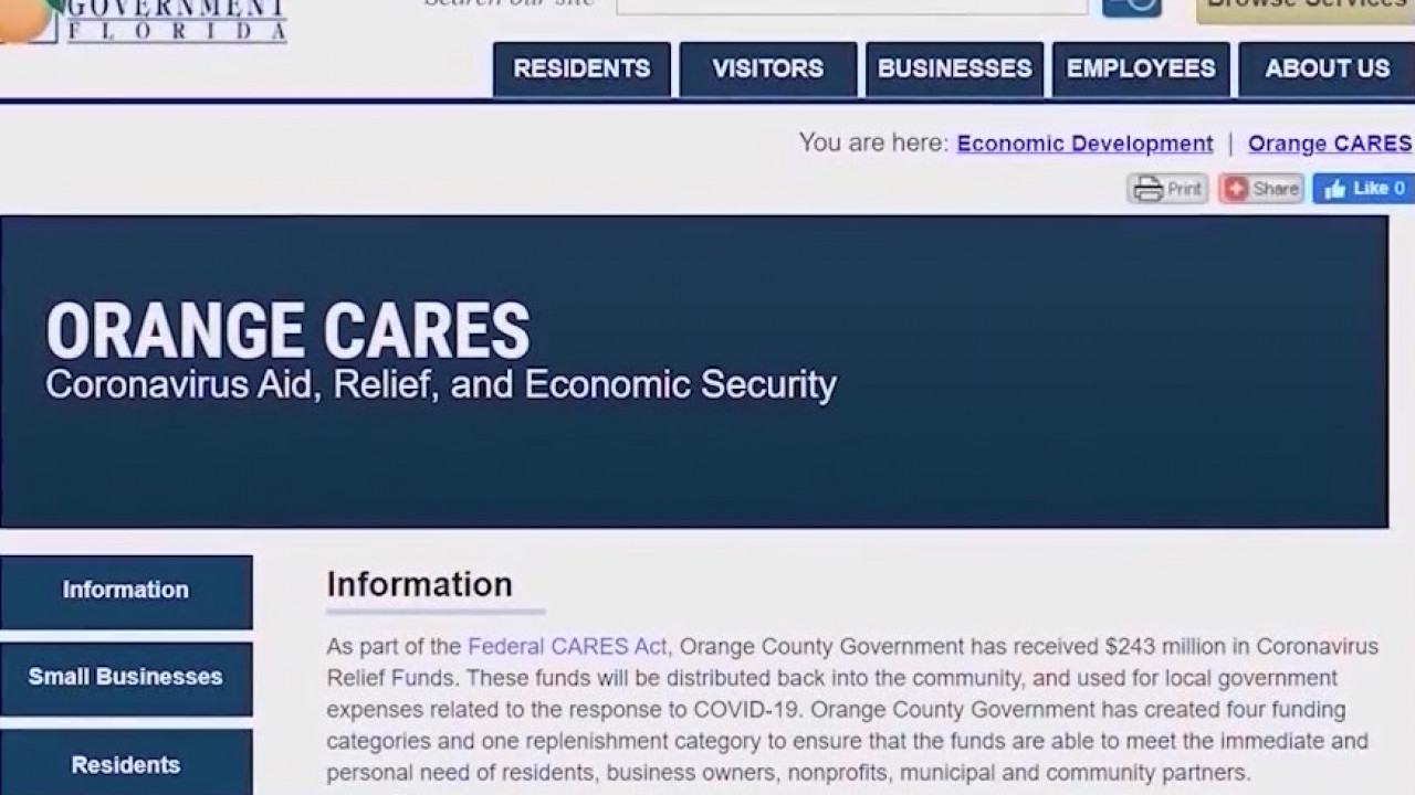 Orange County CARES Act portal closes 30 minutes after opening