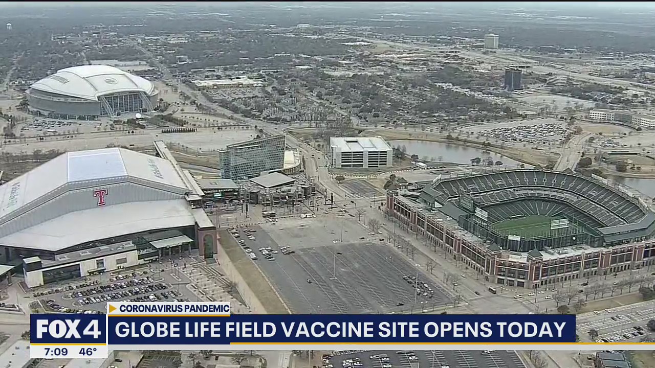 Globe Life Field vaccine site opens Friday
