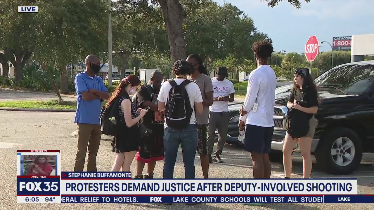 Protesters of deputy-involved gather near Florida Mall