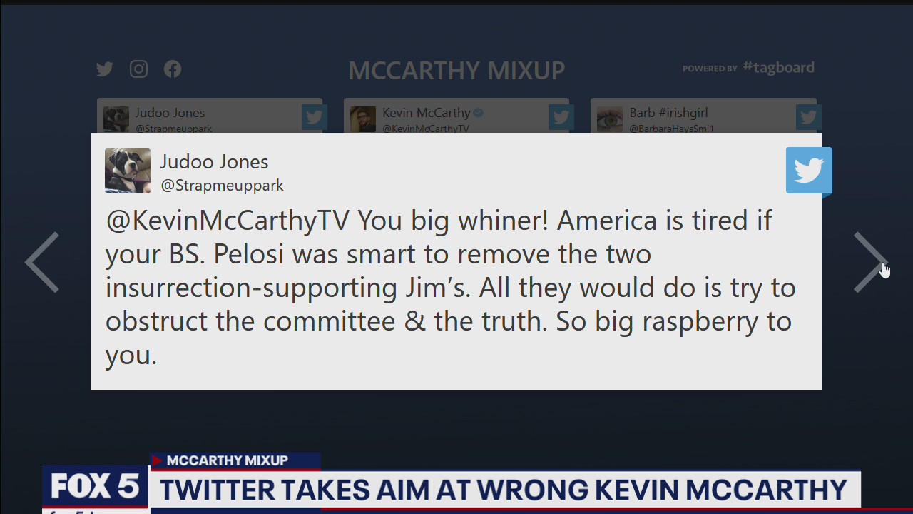 'You big whiner!' Twitter again takes aim at wrong Kevin McCarthy