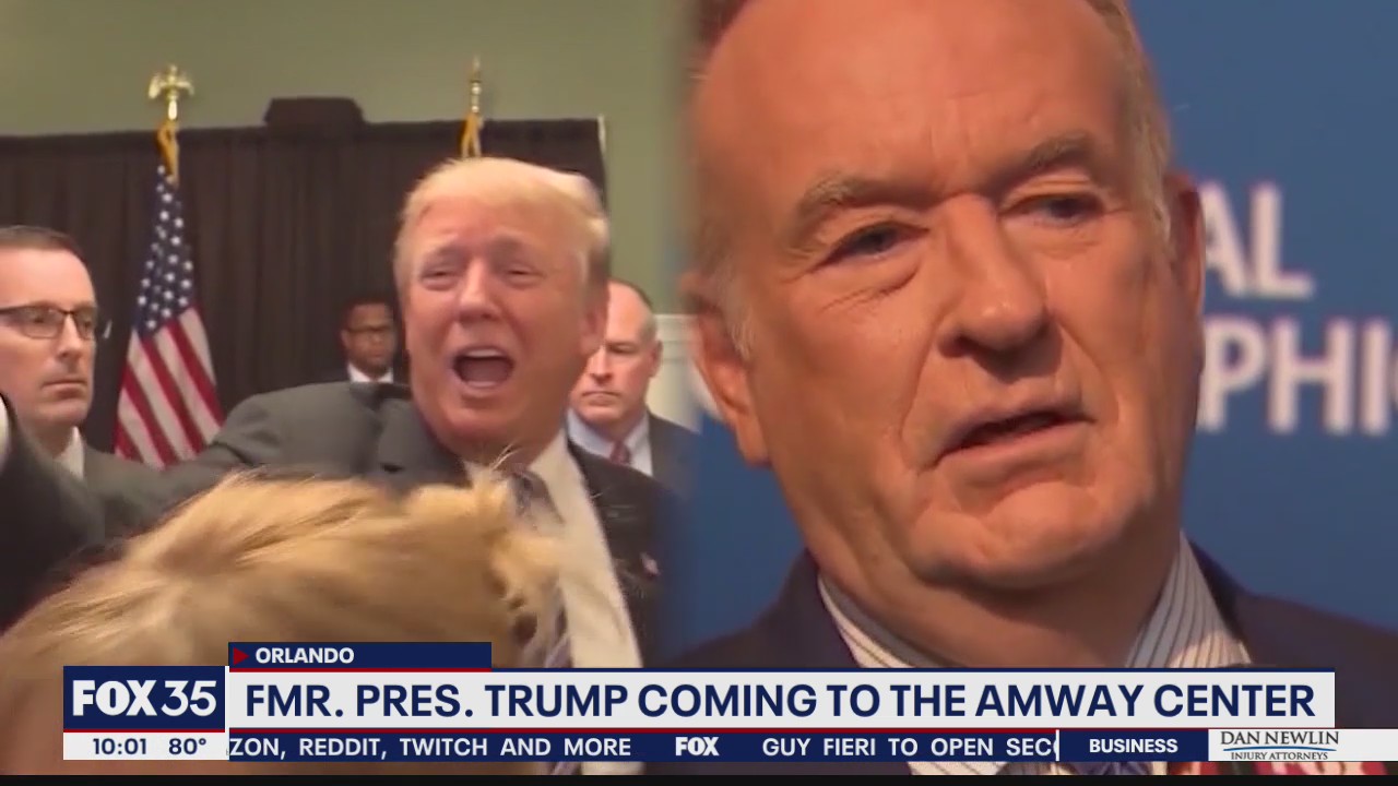 Former President Donald Trump, Bill O'Reilly coming to Orlando's Amway Center