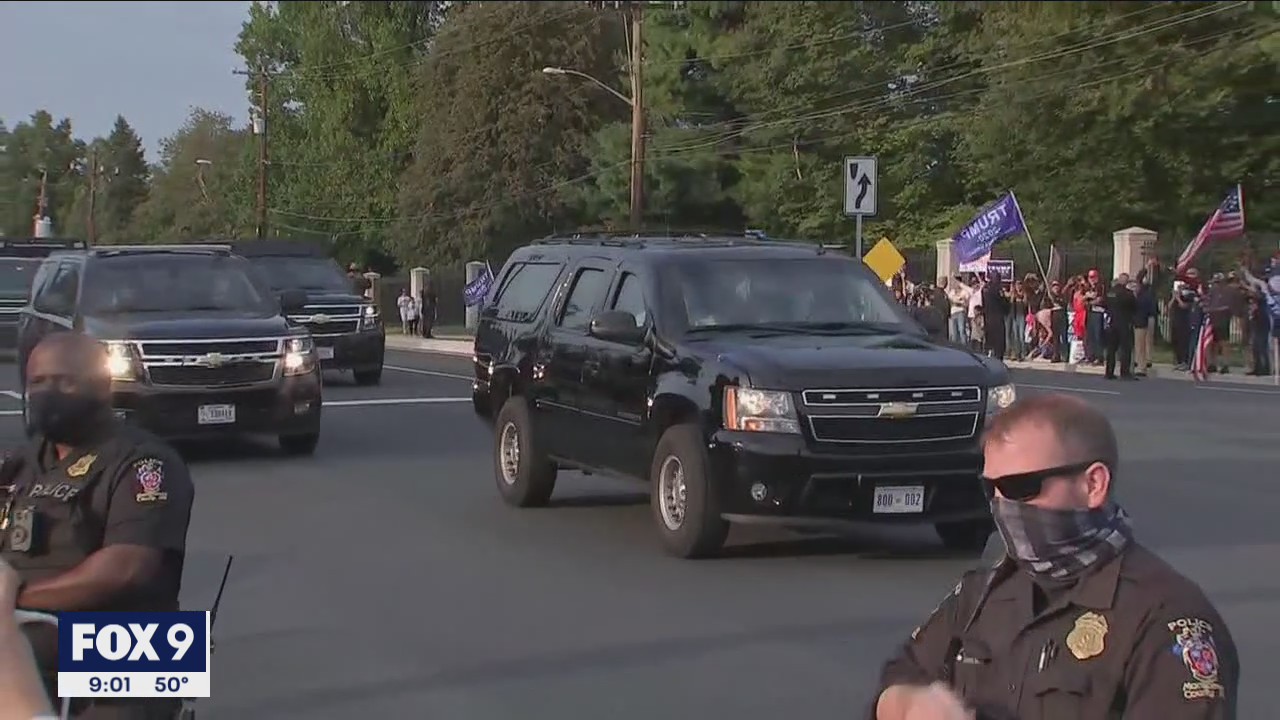 President Trump briefly leaves hospital to wave to supporters outside