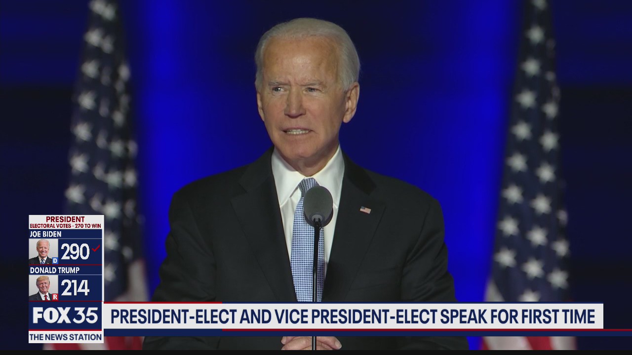 President-elect Biden, Vice President Harris speak after victory
