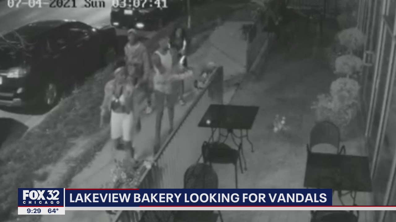 Lakeview bakery looking for vandals