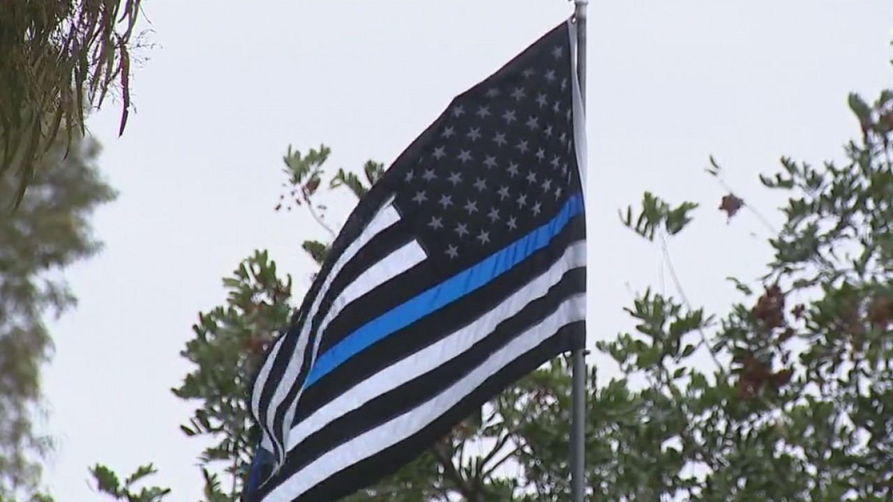 Blue Lives Matter flag sparks controversy in Huntington Beach