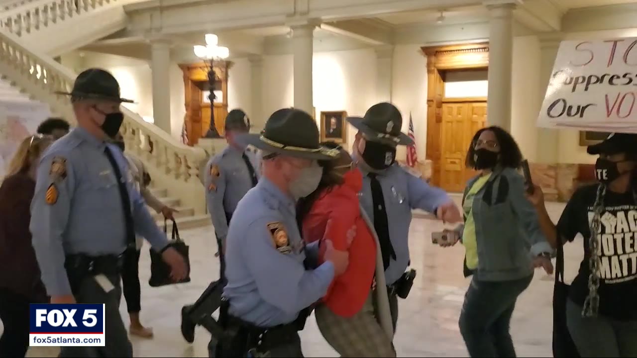 Representative speaks out after being arrested during protest inside Georgia State Capitol