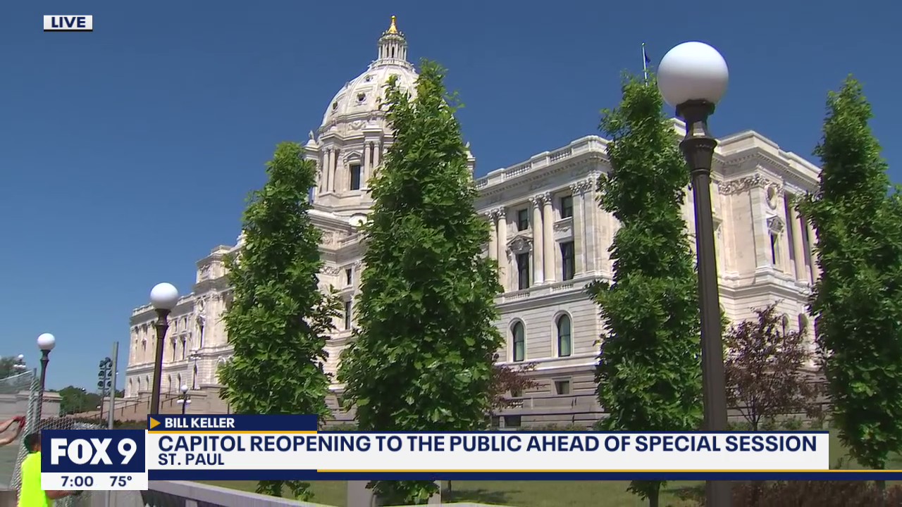 Minnesota State Capitol reopens to public ahead of special session