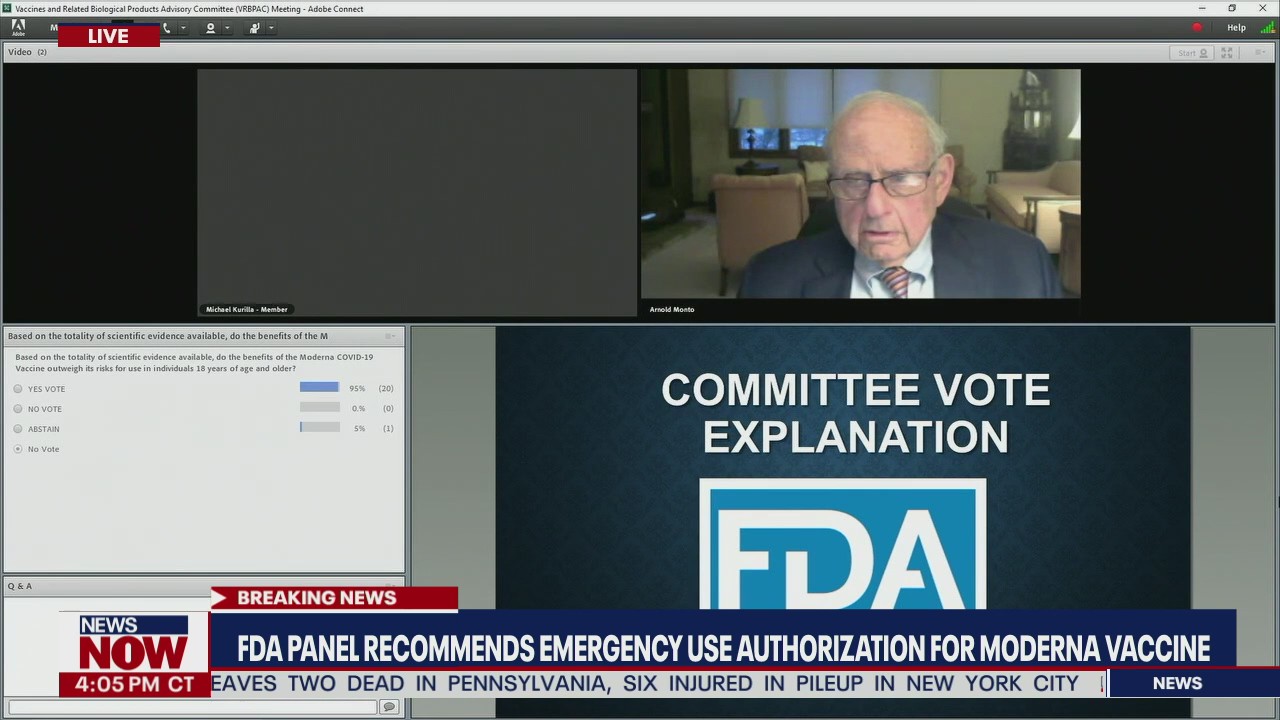 FDA advisory committee votes to recommend emergency use of Moderna COVID-19 vaccine